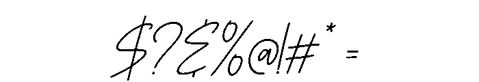 Sabrinea Signature Italic Font OTHER CHARS