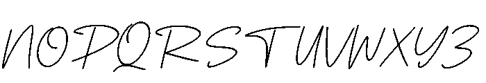 Sabrinea Signature Italic Font UPPERCASE