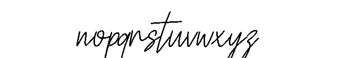 Sabrinea Signature Italic Font LOWERCASE