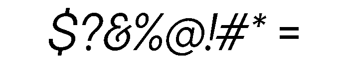 Saga Grotesk Italic Font OTHER CHARS