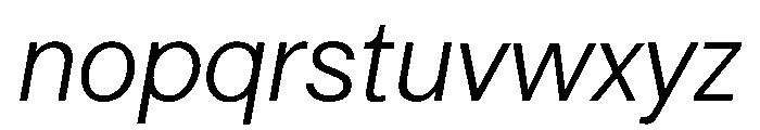 Saga Grotesk Italic Font LOWERCASE