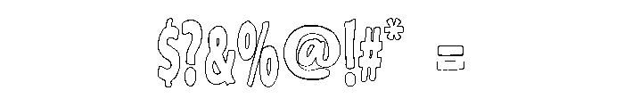 Sagiel Prenock Outline Font OTHER CHARS