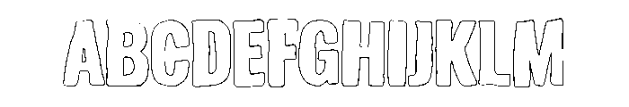 Sagiel Prenock Outline Font UPPERCASE