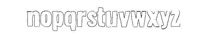 Sagiel Prenock Outline Font LOWERCASE