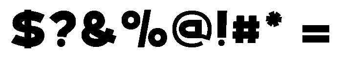 Sahara Extra Bold Font OTHER CHARS