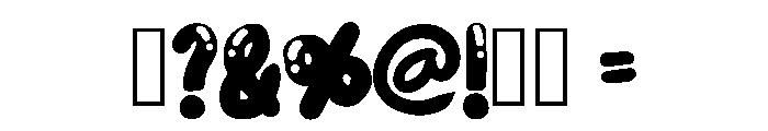 Sahira Bubble Regular Font OTHER CHARS