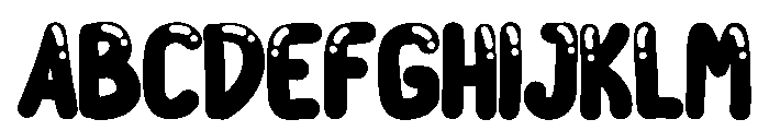 Sahira Bubble Regular Font UPPERCASE