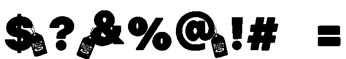 Sale Sign Font OTHER CHARS
