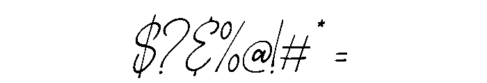 Salina Script Italic Font OTHER CHARS