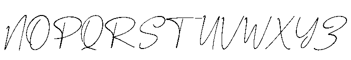 Saline Signature Italic Font UPPERCASE