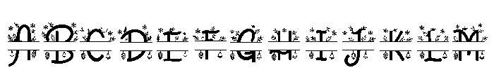 Salju Flower Font UPPERCASE