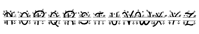 Salju Flower Font UPPERCASE