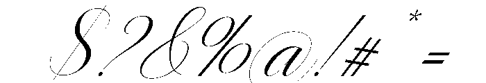 Sallintine Calligraphy Italic 1 Font OTHER CHARS
