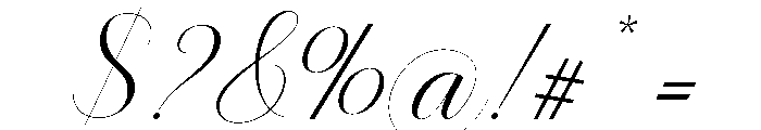 Sallintine Calligraphy Italic R Font OTHER CHARS