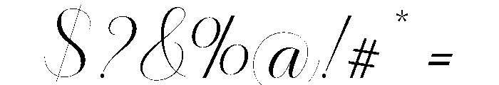 Sallintine Calligraphy Regular Font OTHER CHARS