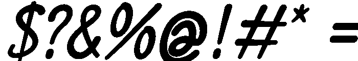 Saloka Italic Font OTHER CHARS