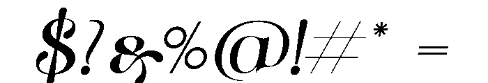 Saltive Italic Font OTHER CHARS
