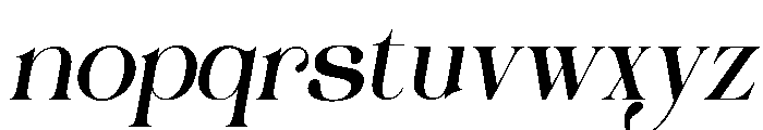 Saltive Italic Font LOWERCASE