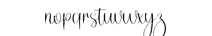 Samantha Handwriting Font LOWERCASE
