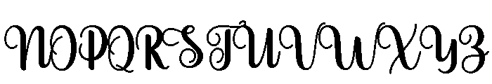 Samantha Handwritten Regular Font UPPERCASE