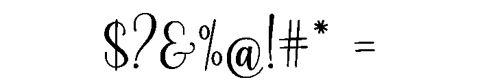 Samantha Script Regular Font OTHER CHARS