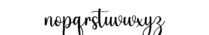 Samantha Script Regular Font LOWERCASE