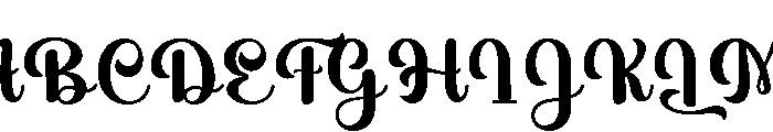 Sample Alphabet Regular Font UPPERCASE