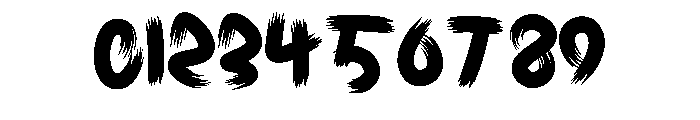 Sample Brush Font OTHER CHARS