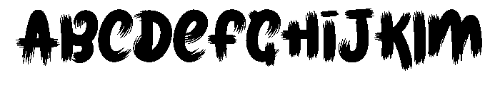 Sample Brush Font UPPERCASE