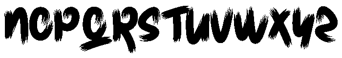 Sample Brush Font LOWERCASE