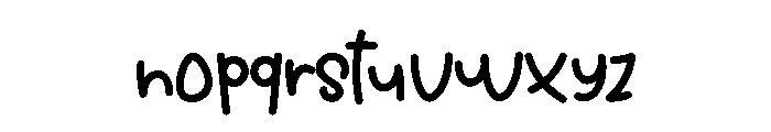 Sample Childish Font LOWERCASE