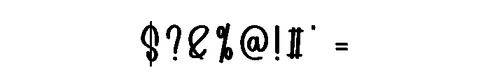 Sample Design Font OTHER CHARS