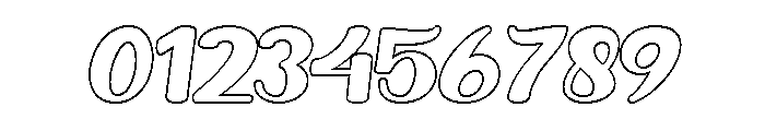 Sample Handmade Outline Regular Font OTHER CHARS