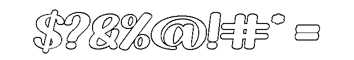 Sample Handmade Outline Regular Font OTHER CHARS
