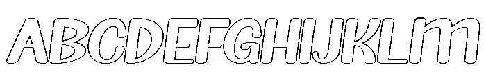 Sample Handmade Outline Regular Font UPPERCASE