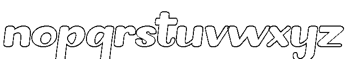 Sample Handmade Outline Regular Font LOWERCASE