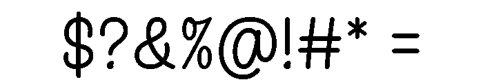 Sample Space Font OTHER CHARS