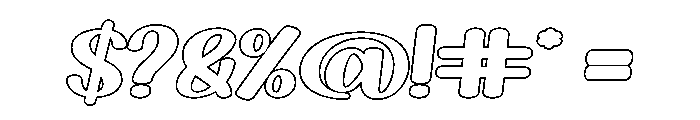 SampleHandmadeOutline-Regular Font OTHER CHARS