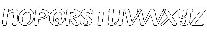 SampleHandmadeOutline-Regular Font UPPERCASE