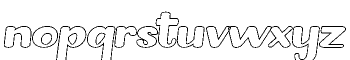 SampleHandmadeOutline-Regular Font LOWERCASE