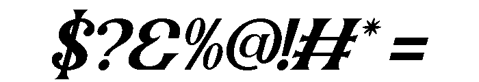 Sanridge Oblique Font OTHER CHARS