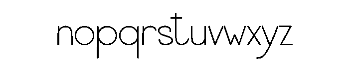 Sans Sample Font LOWERCASE