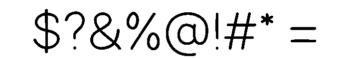 Sans Stroke Font OTHER CHARS