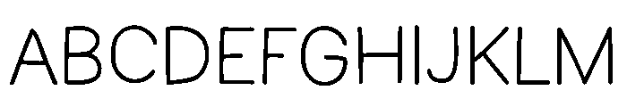 Sans Stroke Font UPPERCASE