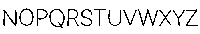 Sans Stroke Font UPPERCASE