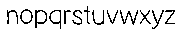 Sans Stroke Font LOWERCASE