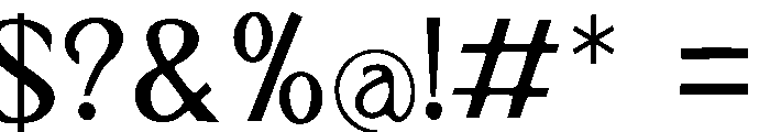 SansSerifClassic Font OTHER CHARS