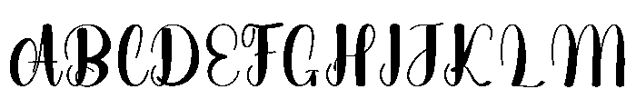 Santa Ballpoint Font UPPERCASE
