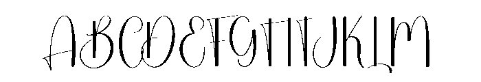 Santa Cataline Font UPPERCASE