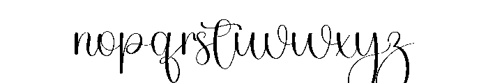 Santa Cataline Font LOWERCASE